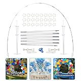 【Uso flexible】El kit de soporte para globos se puede instalar de forma rápida, simple y conveniente.La altura y el ancho del arco se pueden ajustar ajustando la distancia entre las bases.El clip puede contener un grosor de aproximadamente 4 cm, y la longitud y la altura se puede ajustar de acuerdo con el tamaño de su mesa.