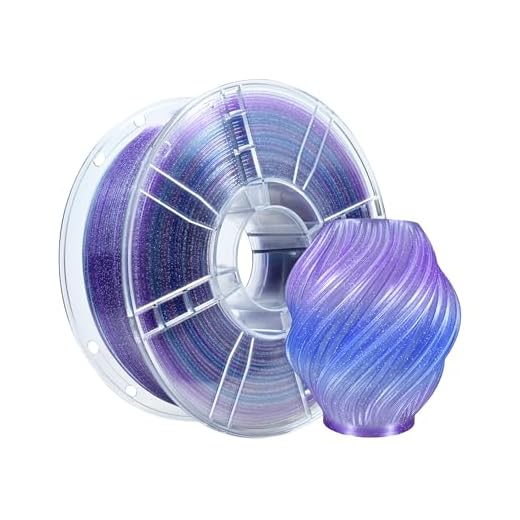 iBOSS Transparent Filament Clear PETG Filament 1.75mm, PETG Clear 3D Printer Consumables, 1kg Filament (2.2lbs), Dimensional Accuracy +/- 0.02 mm,Transparent PETG Glaze Purple Blue