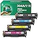GREENSKY Compatible for HP 304A/CC530A CC531A CC532A CC533A Used for HP Color Laserjet CM2320 CM2320fxi CM2320nf CP2025dn CP2025n CP2025x(1Black,1Cyan,1Yellow,1Magenta-4 Pack)