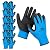 ACKTRA Coated Nylon Safety WORK GLOVES 12 Pairs, Knit Wrist Cuff, Multipurpose, for Men & Women, WG008 Blue Polyester, Black Latex, X-Large
