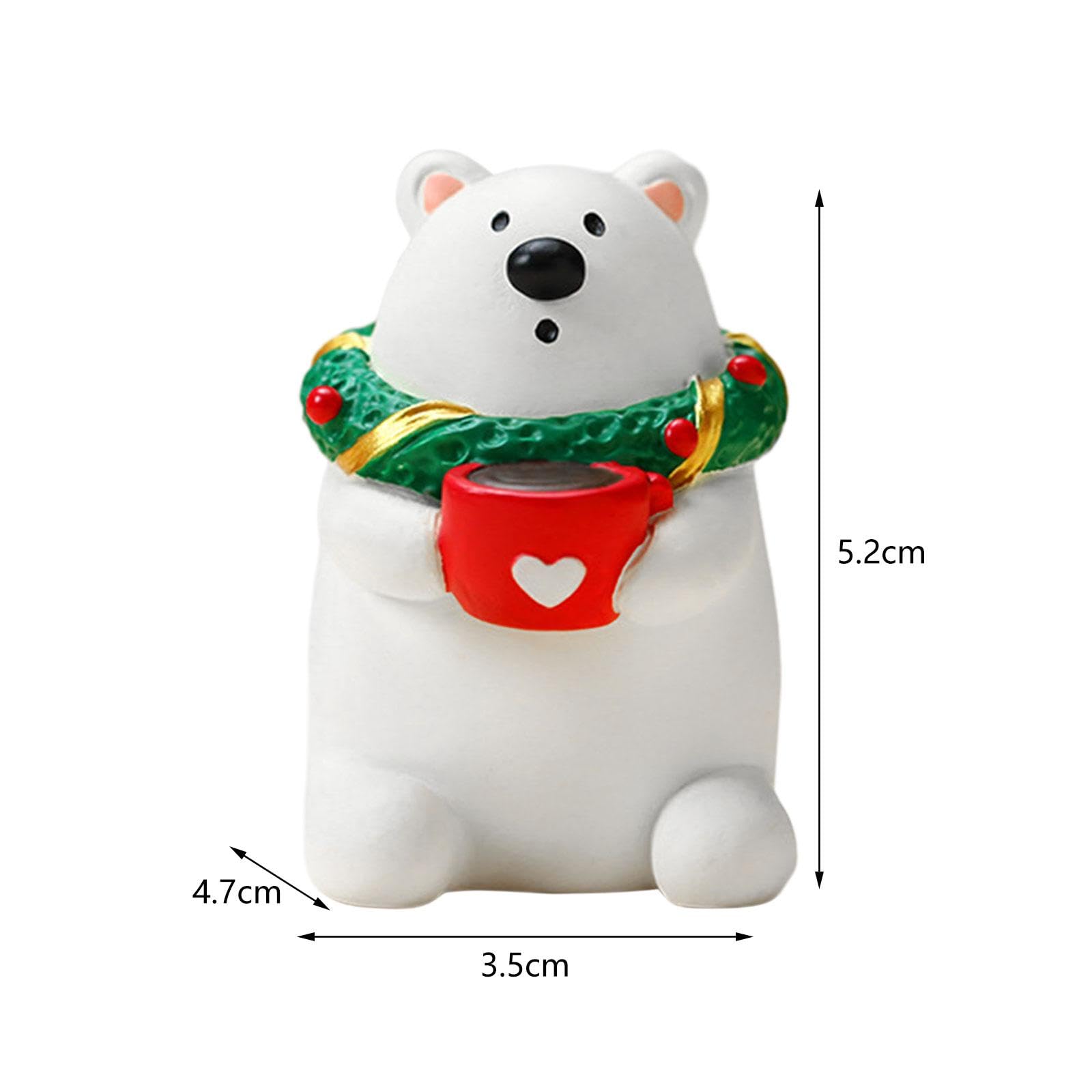 2 Piezas Estatua de Mesa de Navidad Miniatura de Resina Escultura Navideña Adorno de Escritorio Figura Decorativa con Personajes Clásicos Y Confección, 4 Piezas