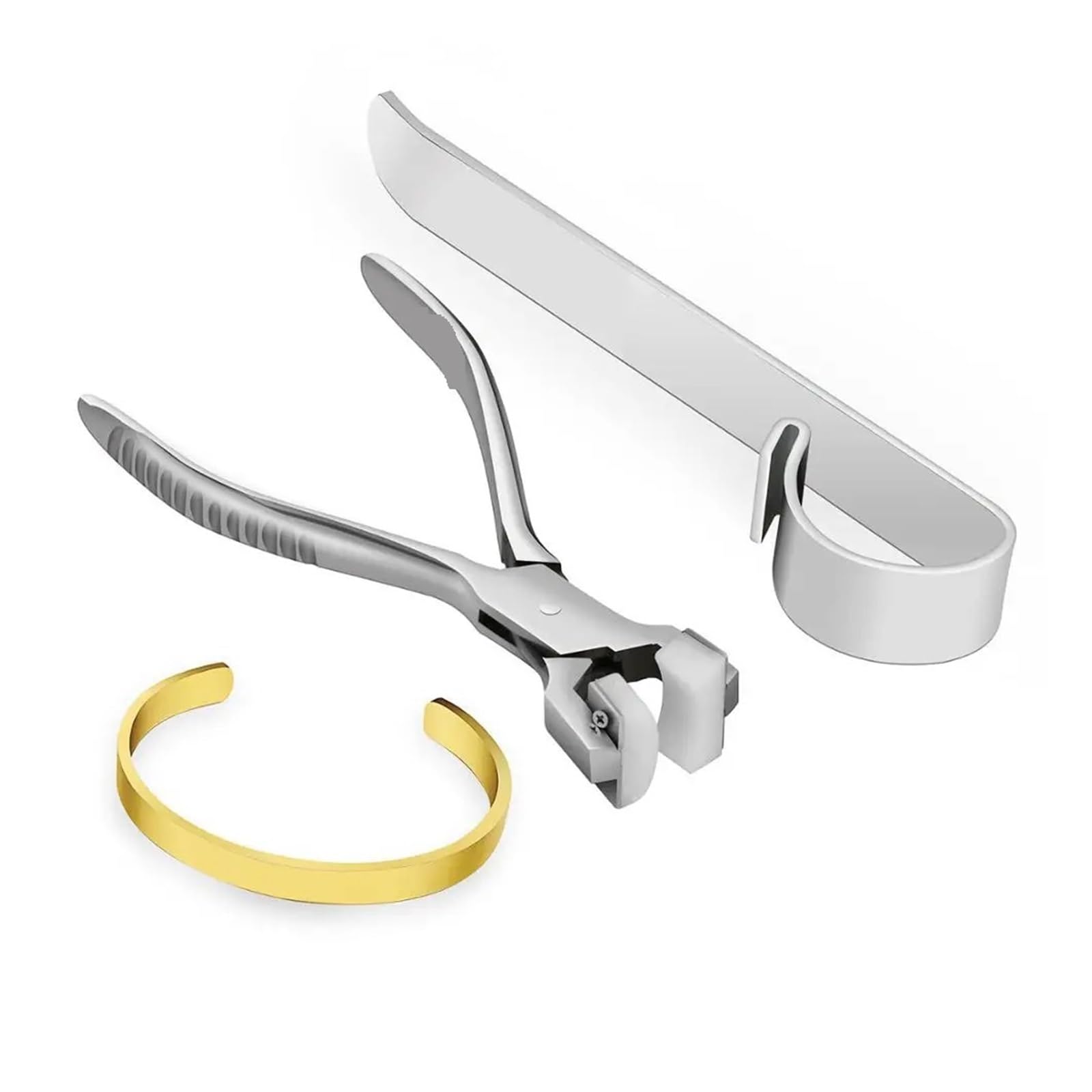 Ensemble de pinces pour bijouterie Machine à plier facilement les bracelets, manchettes et bagues : ensemble d'outils comprenant une pince des matériaux en acier inoxydable courbé(Curved mold)