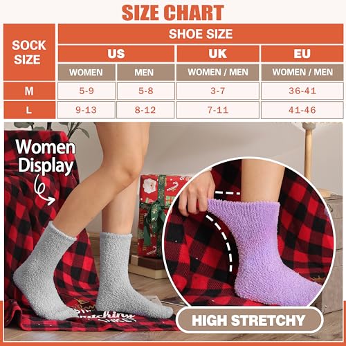 Image of Fuzzy Socks Fluffy Thick Warm Winter Soft Cozy Plush Sleep Home Fleece Cabin Soft House Socks for Women Men