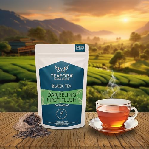 Image of TEAFORA Darjeeling First Flush Black Tea | Single Estate Refreshing & Aromatic | Loose Leaf Tea | Freshly Sourced Direct From Origin - 50g