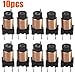 Adjustable High-Frequency Ferrite Core Inductor 12T, Plug-in Inductor Set 10pcs for Electronics, Inductance Range 0.6uH to 1.7uH, Ferrite Core 3.6mm x 8mm