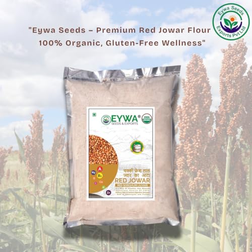 Image of Eywa Seeds & Exports Pvt Ltd Organic Red Sorghum Flour(2 Kg) /Red Cholam /Jowar /Jonna /Jola For Eating & Cooking|Produce Of India From Organic Farms