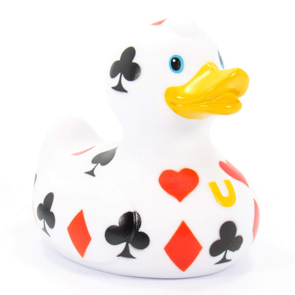 Poker Rubber Duck Bath Toy by Bud Duck | Elegant Gift Packging "Full flush!" | Chils Safe | Collectable