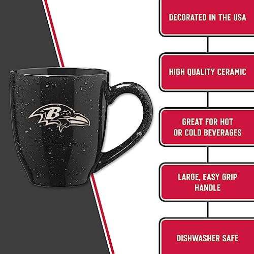 Image of Rico Industries NFL Football 16 oz Team Color Laser Engraved Speckled Ceramic Coffee Mug