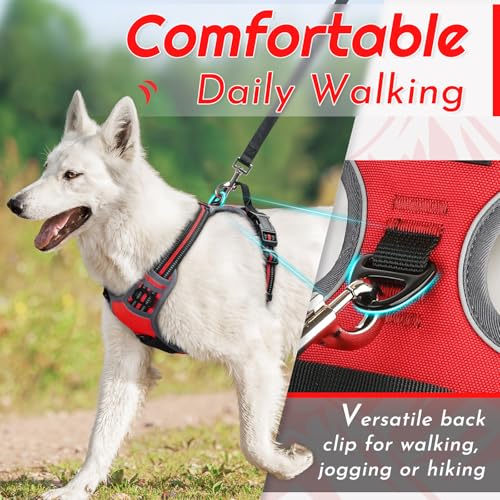 Image of Eagloo Dog Harness for Large Dogs, No Pull Pet Vest with 2 Leash Clips
