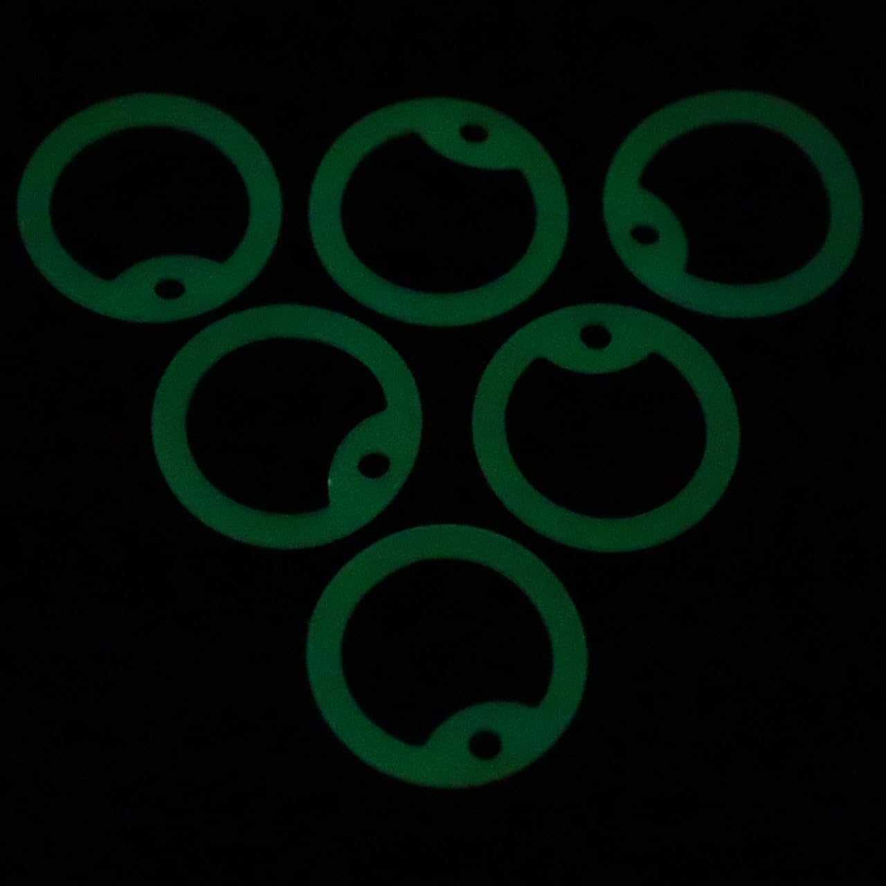 INOOMP Silicone Dog Tag Case with Noise Dampening Ring Glow in the Dark Lightweight Pet Id Tag Protector Cover for Dogs and Cats Collar Accessories 6 Pack - Image 3
