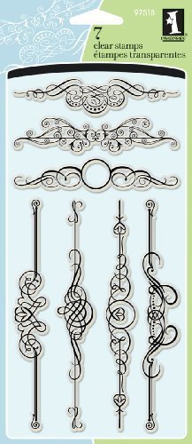 Inkadinkado Clear Stamps 4"X8" Sheet Ornate Flourish ICCSO-97518 by Inkadinkado