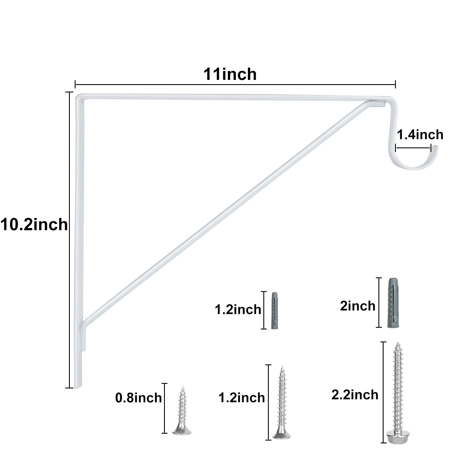 Hardware Resources 1530CH Shelf and Rod Support Bracket, Chrome