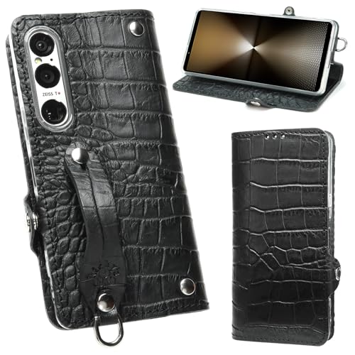 �y�󒍐���z EFGS Xperia1VIII�ƌ݊����̂��� �蒠�^ �P�[�X �G���{�X�N���R �u���b�N MS�|�P�b�g �y���J���zdocomo SO-51G au SOG17 Softbank �x���g �Ȗ؃��U�[ �v �{�v ���{�� ���b�L�[�Y