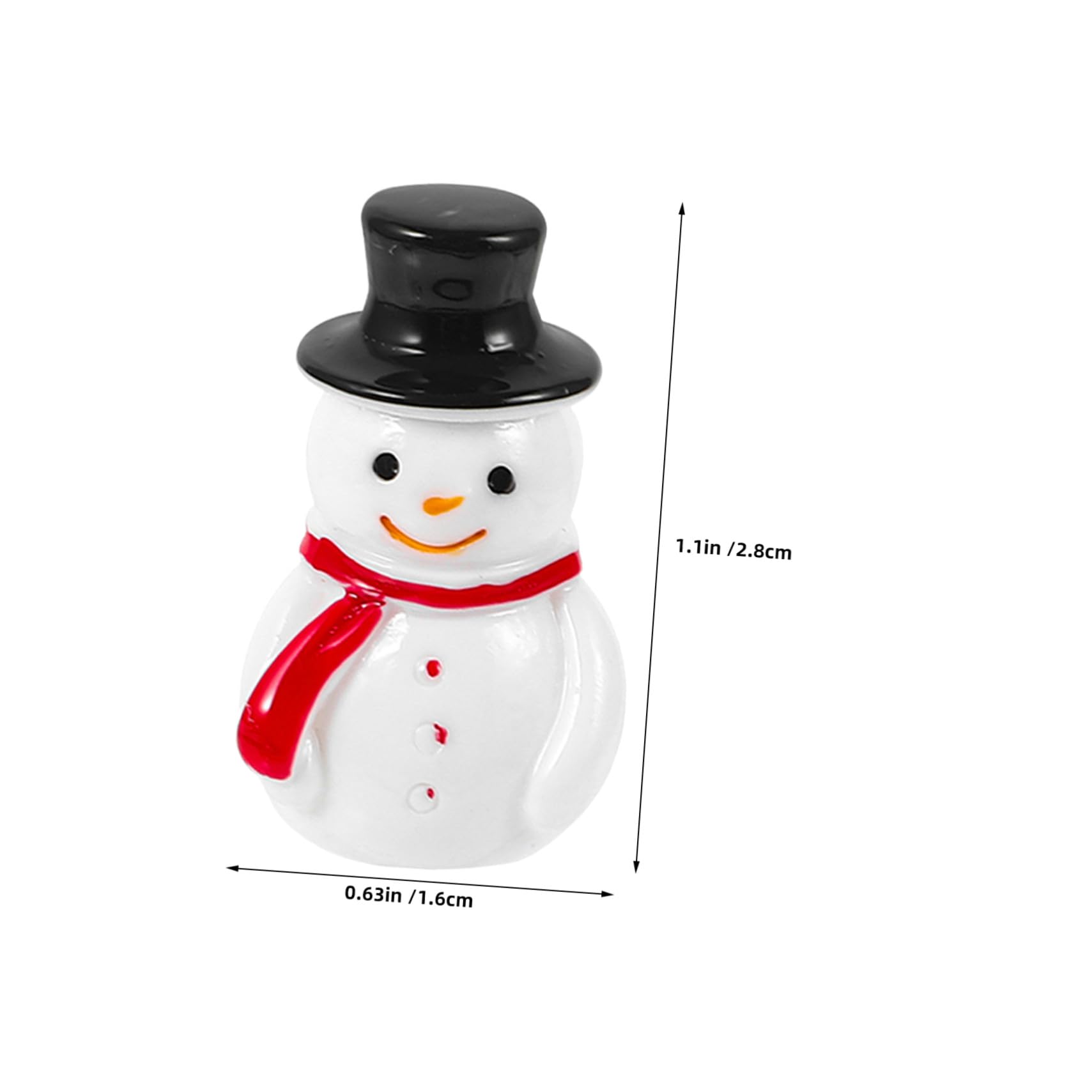 TOYANDONA 100piezas Decoración de Mini Muñeco de Nieve Figura de Muñeco de Miniatura Adorno de Resina para Casa de Muñecas para Jardines de Hadas y Manualidades de Navidad