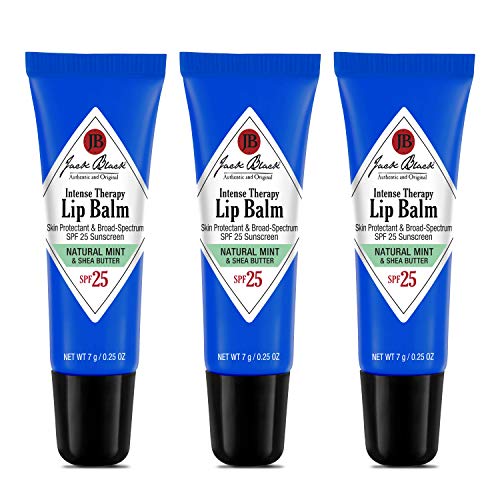 Jack Black Intense Therapy Lip Balm, 0.25-Oz. – SPF 25 Sun Protection, Lip Moisturizer, Hydrating Lip Balm with SPF, Lip Sunscreen to Relieve Dry, Chapped Lips