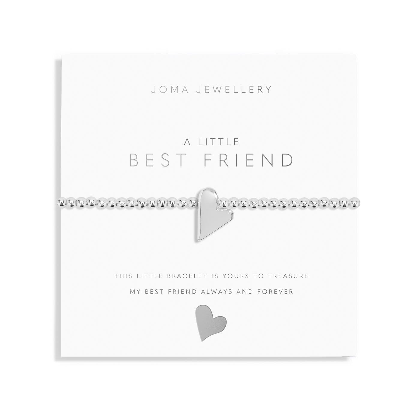 Joma JewelleryA LITTLE BEST FRIEND Silver Plated Bracelet in cm stretch
