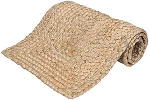 GLAMBURG Farmhouse Jute Burlap Table Runner 36 Inches Long, 13x36 Natural Jute...
