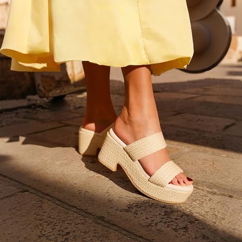 Image of Women's Espadrilles Platform Sandals Wedges Slides Sandals Open Toe Fashion Summer Outdoor Beach Sandals