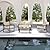 Aoxun Patio Furniture Set, 4 Piece Outdoor Patio Furniture with Thick Cushions, Modern Metal Outdoor Conversation Sets with Coffee Table for Porch, Balcony, Deck Beige