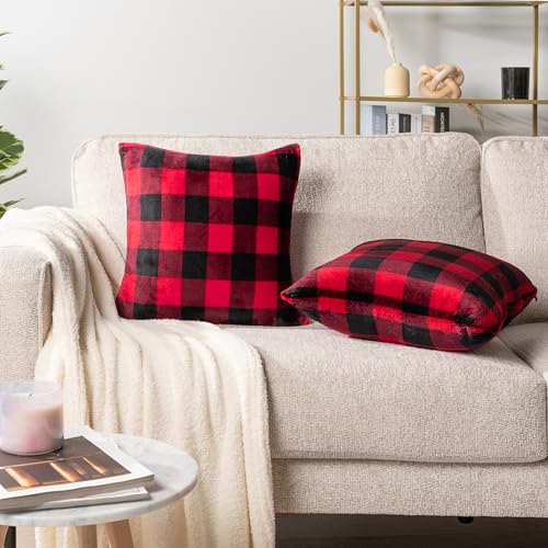 Pavilia Checker Plaid Throw Pillow Covers 18X18 Set Of 2 thumb #1