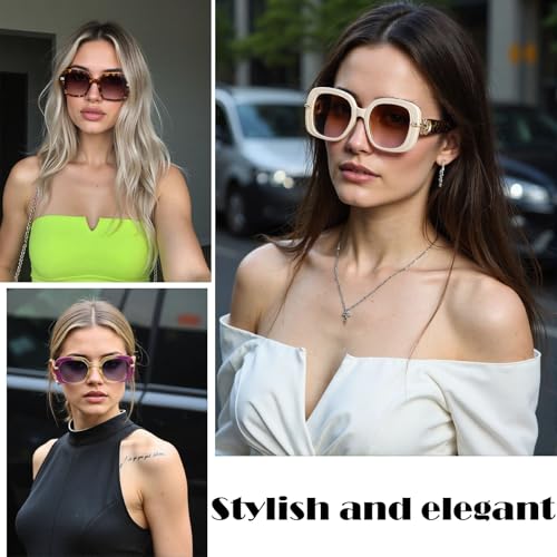 Fashion Oversized Square Women and Men Sunglasses Vintage Hollow Luxury Sun Glasses UV400 Gradient Shades3