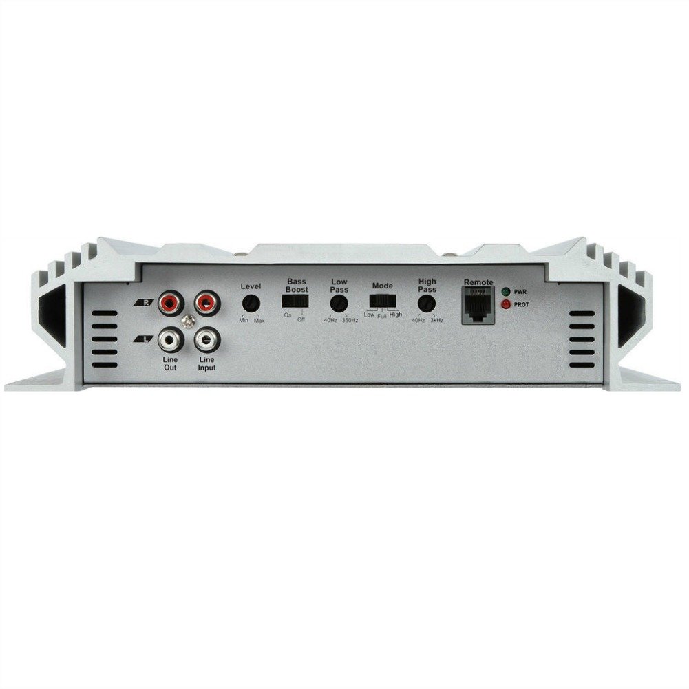 1 amplificateur LANZAR VIBE 2102N VIBE2102N 2 canaux de 6000 watts max et 2 x 1500 watts rms en classe ab télécommande caisson de basses inclus, 1 pièce