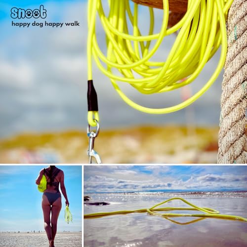 10m Rundleine, Schleppleine, Neon-Gelb, Hundeleine, Trainingsleine, sehr stabil, schmutz- und wasserabweisend