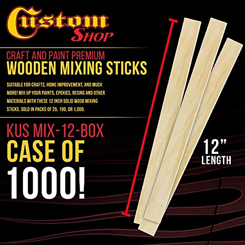 Image of Custom Shop Craft and Paint Sticks - 12 inch Inch Wood Stirrers /Paddles