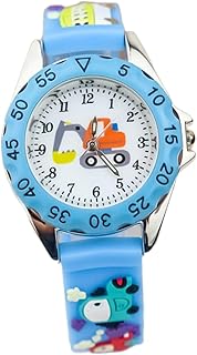 1 Peça Relógio Infantil Relógio De Silicone Relógio Infantil Relógio Infantil Relógio 3D Relógio Adorável Relógio De Pulso Para Escavadeira De Moda Menino Espelho De Vidro Comum