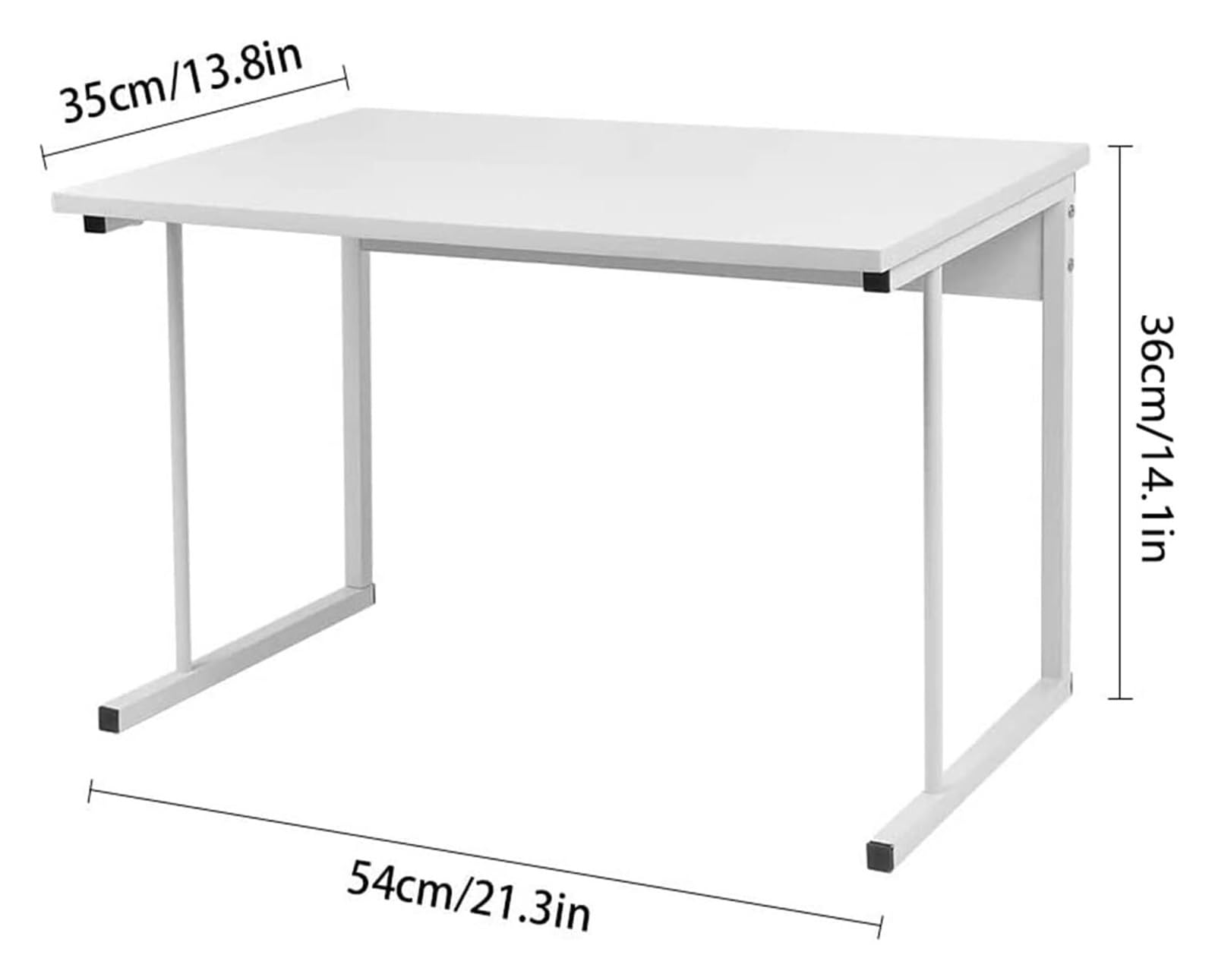 KanDuo Mikrowellen-Installationsständer, Halterungen for Ofengestelle, Küchen-Mikrowellen-/Ofengestell-Arbeitsplattenregal, 2-stufiges, multifunktionales Küchenaufbewahrungs-Erweiterungsregal(White)