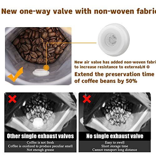 DMpcakDM 16 oz Coffee Bags with Valve