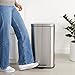 Amazon Basics Smudge Resistant Rectangular Trash Can With Soft-Close Foot Pedal, Brushed Stainless Steel, 30 litre/7.9 Gallon, Satin Nickel Finish, 13.8