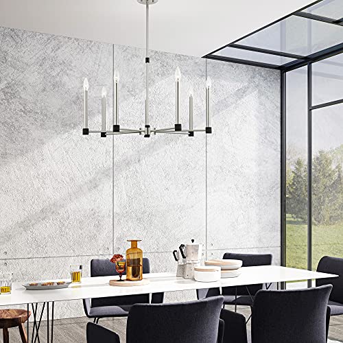 Image of Livex Lighting 46887-91 7 Light Brushed Nickel Chandelier
