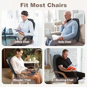 Vibration back massager with heat massage chair pad with 10 vibration motors 2 heating levels chair massager for recliner office chair sofa gifts for mom dad woman man  urban country home decor