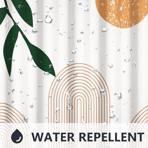 Rideau de douche géométrique Renaiss en textile haut de gamme - 8