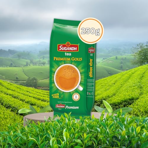 Image of Sugandh Premium Tea | 250GM X 3 | Pack of 3 | 750GM | CTC Processing | Strong and Rich in Taste | Aromatic Flavor | 100% Natural Ingredients | A Perfect Premium Cup of Tea for Chai Lover