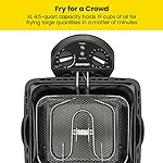 Chefman 4.5 Liter Deep Fryer w/Basket Strainer, XL Jumbo Size, Adjustable Temperature & Timer, Perfect for Fried Chicken, Shrimp, French Fries, Chips & More, Removable Oil-Container, Stainless Steel - Image 3