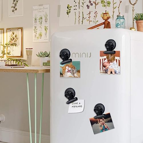 Grtard 40 Pack Magnetic Clips Heavy Duty, Black Magnet Clips for Fridge, Refrigerator Magnets, Strong Magnetic Clip, Scratch Free Magnets with Clip for Whiteboard, Refrigerator, Cruise, Locker