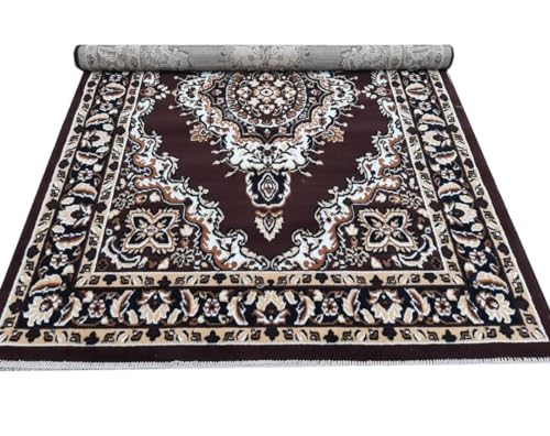Image of Multi Color Area Rug 4x5 Feet - Compact Floral Living Room Carpet | Anti-Slip Small Bedroom Floor Rug