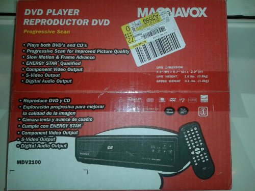 Magnavox Mdv2100/f7 Dvd Player W/progessive Scan Zoom Slow Motion Search