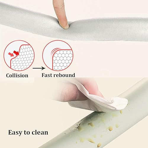 Miniatura 6 de Kit a prueba de bebés 8 protectores de esquina de espuma y protector de borde de 13.1 ft - Relleno de seguridad precintado para muebles, mesas,