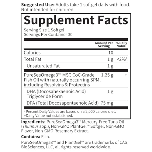 Garden of Life Dr. Formulated DHA 1,000mg Fish Oil, Non-GMO, 30 Softgels - image 5