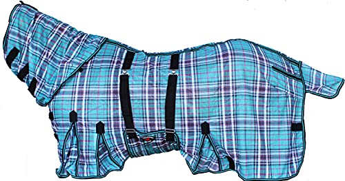 Image of 64 inch Horse Light Summer Spring Airflow Mesh Neck Teal Sea Green 73108
