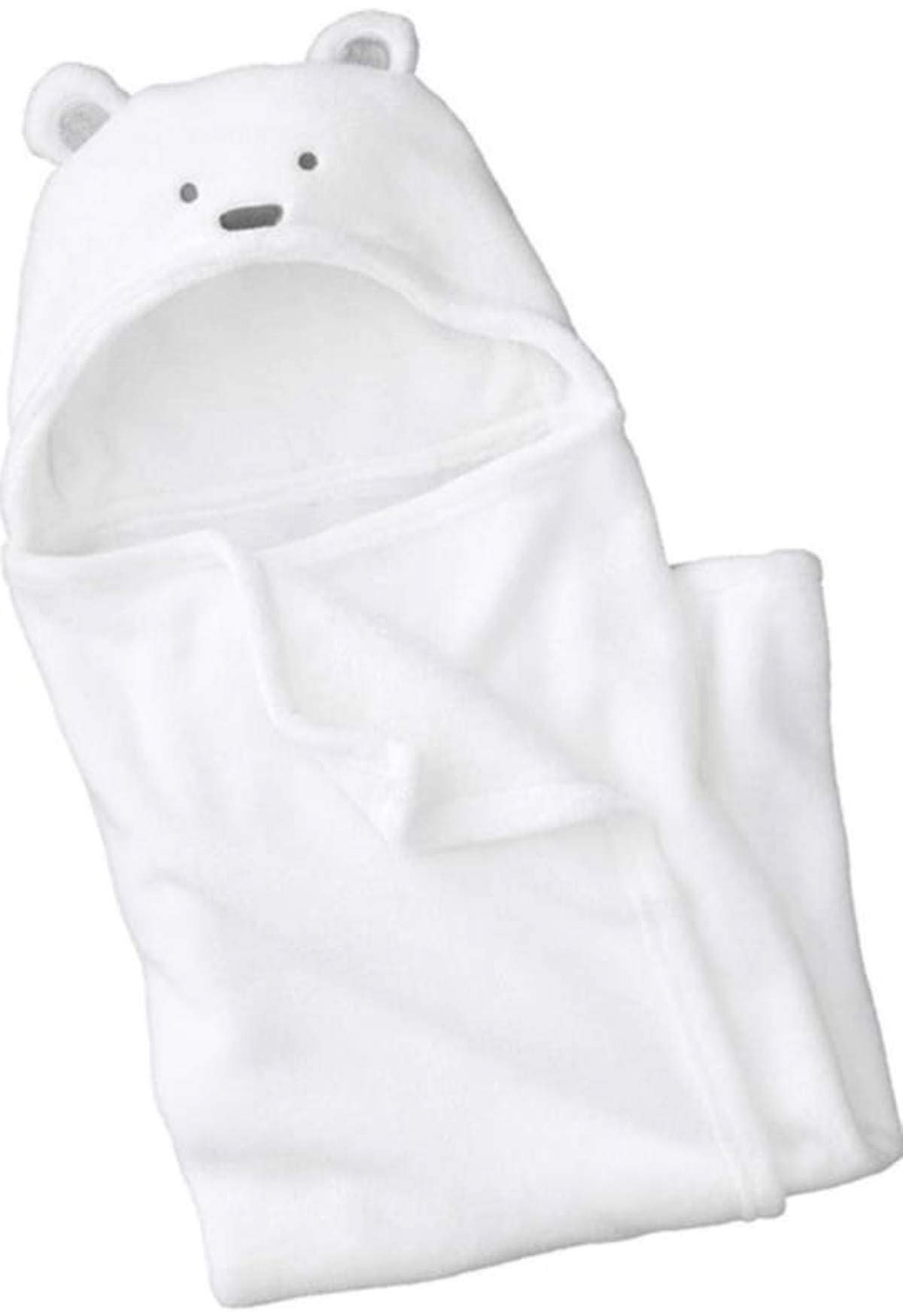 UltraSoft Extra Large White Premium Supersoft Cute Cat Hooded Wrapper/Bathrobe(White Catty)