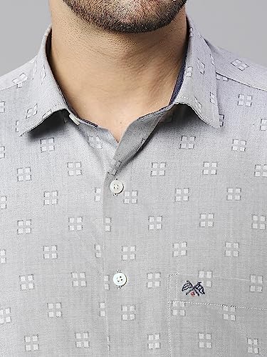 Image of Thomas Scott Men's Cotton Slim Fit 100% Formal Shirt with Spread Collar and Full Sleeves