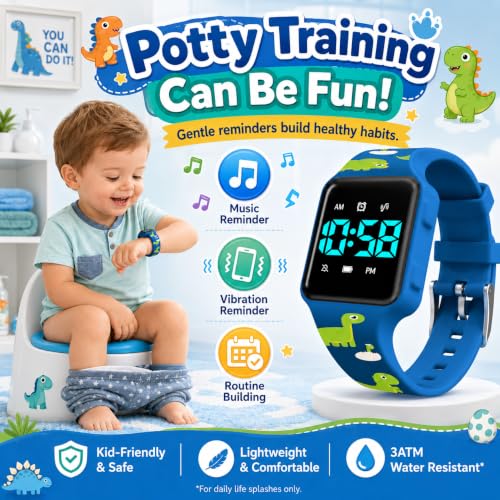 Image of BEN NEVIS Potty Training Watch, Digital Toddler Watch with Countdown /Music /Alarm Clocks /Vibration Reminder and Waterproof, Remind Toddler to Go to The Toilet