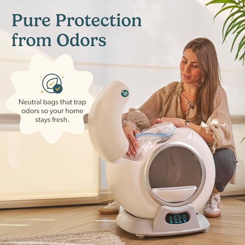 PurrTek Cat Litter Box Liners — LitterWrap Drawstring Bags for Automatic & Self-Cleaning Litter Boxes | Precision Fit, Jumbo Heavy-Duty, Leak-Proof, Unscented Odor Control, Replacement Refills — view 4