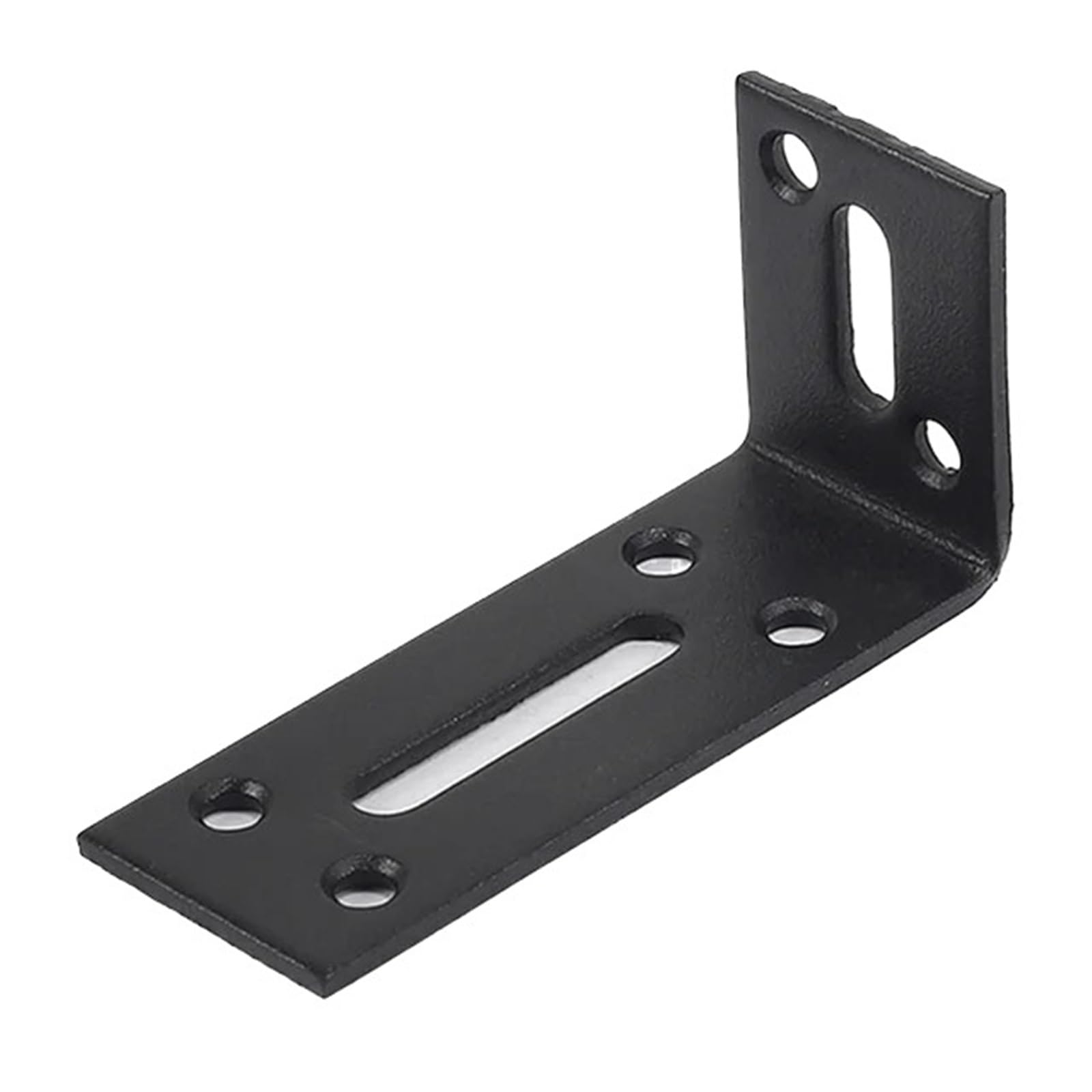 4 Stück L-förmige Eckhalterungen, verstellbare Eckregalhalterungen, robuste Regalstützen, Möbelbefestigung, Verbindungs-Hardware Für Arbeitszimmer und Garagen(Black,80 * 30mm)