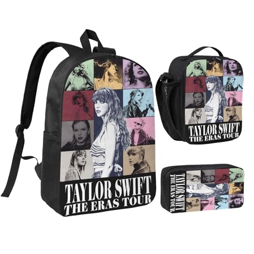 Taylor Swift Backpack And Lunch Box: Stylish, Spacious, Perfect For Fans 1 XPASOFD Taylor Swift 3-Piece Backpack Game Backpack Cute Anime Backpack Large Capacity Laptop Travel Work Backpacks for Men Women