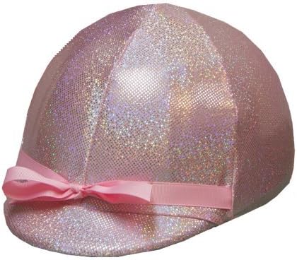 Equestrian Riding Helmet Cover – Holographic Pink
